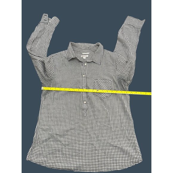 Merona Womens Long Sleeve Button-Down Checkered Shirt L - Picture 5 of 7